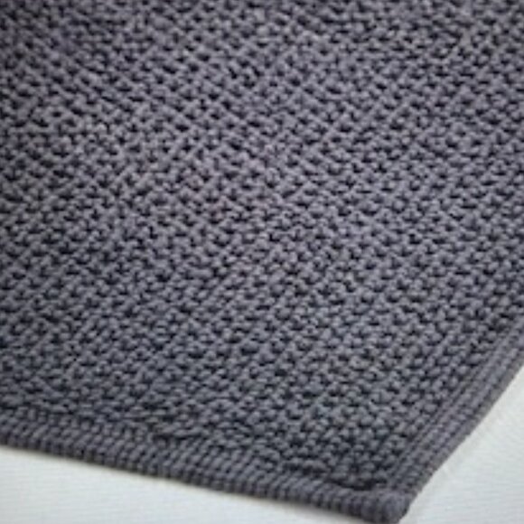 CB2 100% Cotton En Pointe Black Bath Runner  24 x 60in - Picture 6 of 6